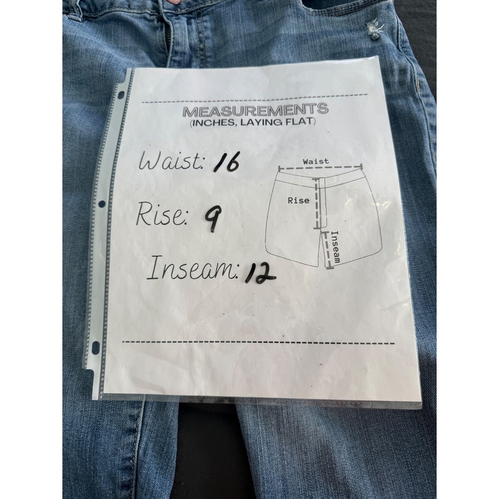 Apt 9 Women 12 Jean Bermuda Distress Shorts 90s Y2K Hip Hops Grunge Festival Y2K - Picture 7 of 8
